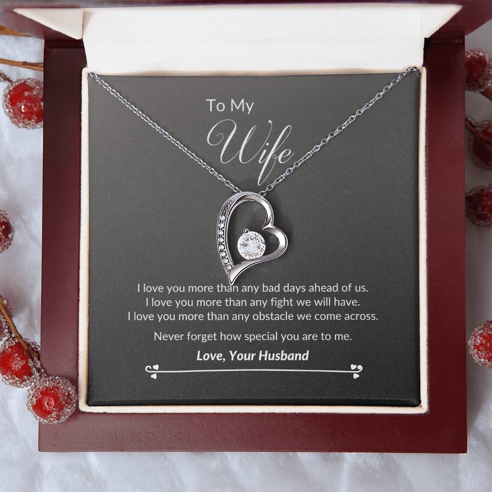 To My Wife Never Forget Necklace 1 Forever Love Necklace