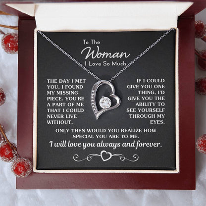 To The Woman I Love My Missing Piece Necklace Forever Love Necklace