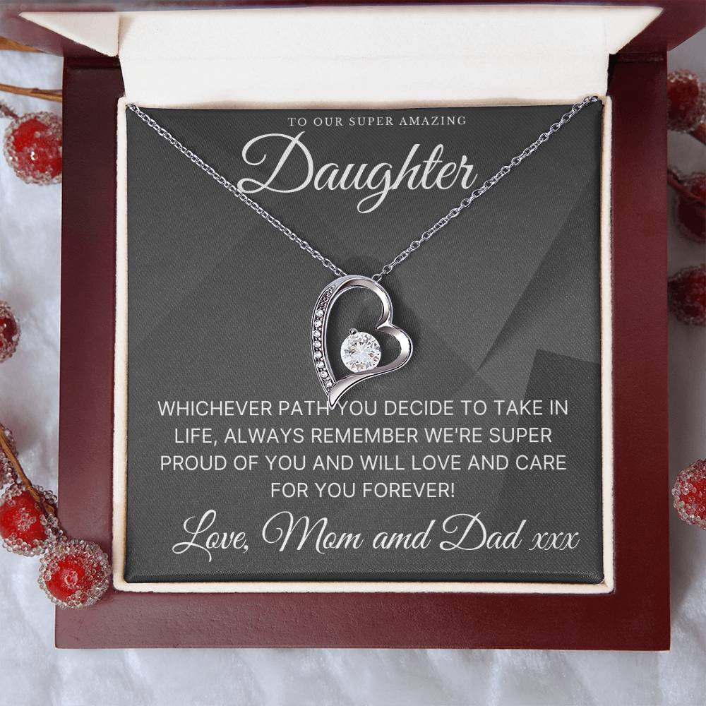 To Our Super Amazing Daughter Forever Love Necklace