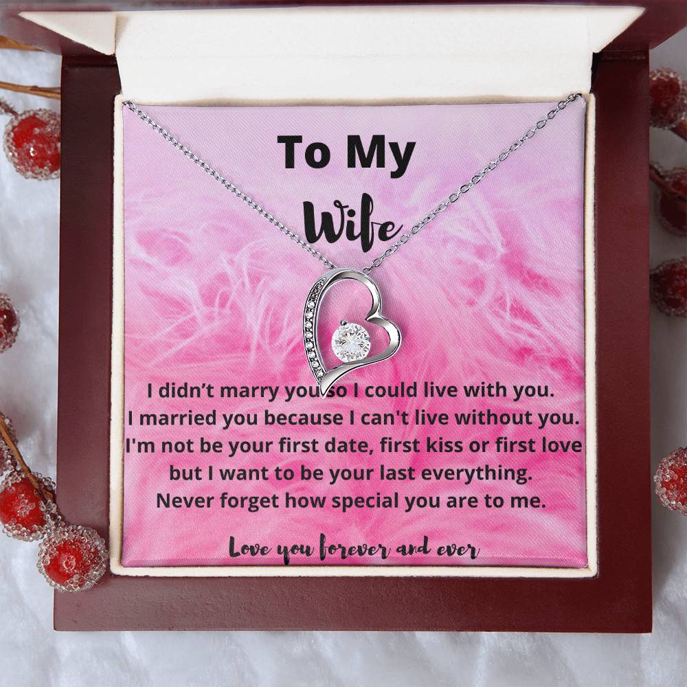 To My Wife Necklace Gift For Wife Love Necklace Romantic Gift Present For Wife Best Wife Wife Necklace Anniversary Gift For Wife Forever Love Necklace