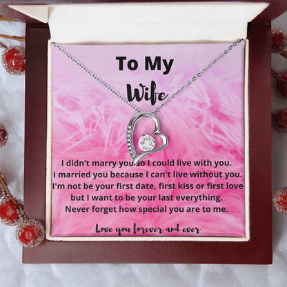 To My Wife Necklace Gift For Wife Love Necklace Romantic Gift Present For Wife Best Wife Wife Necklace Anniversary Gift For Wife Forever Love Necklace