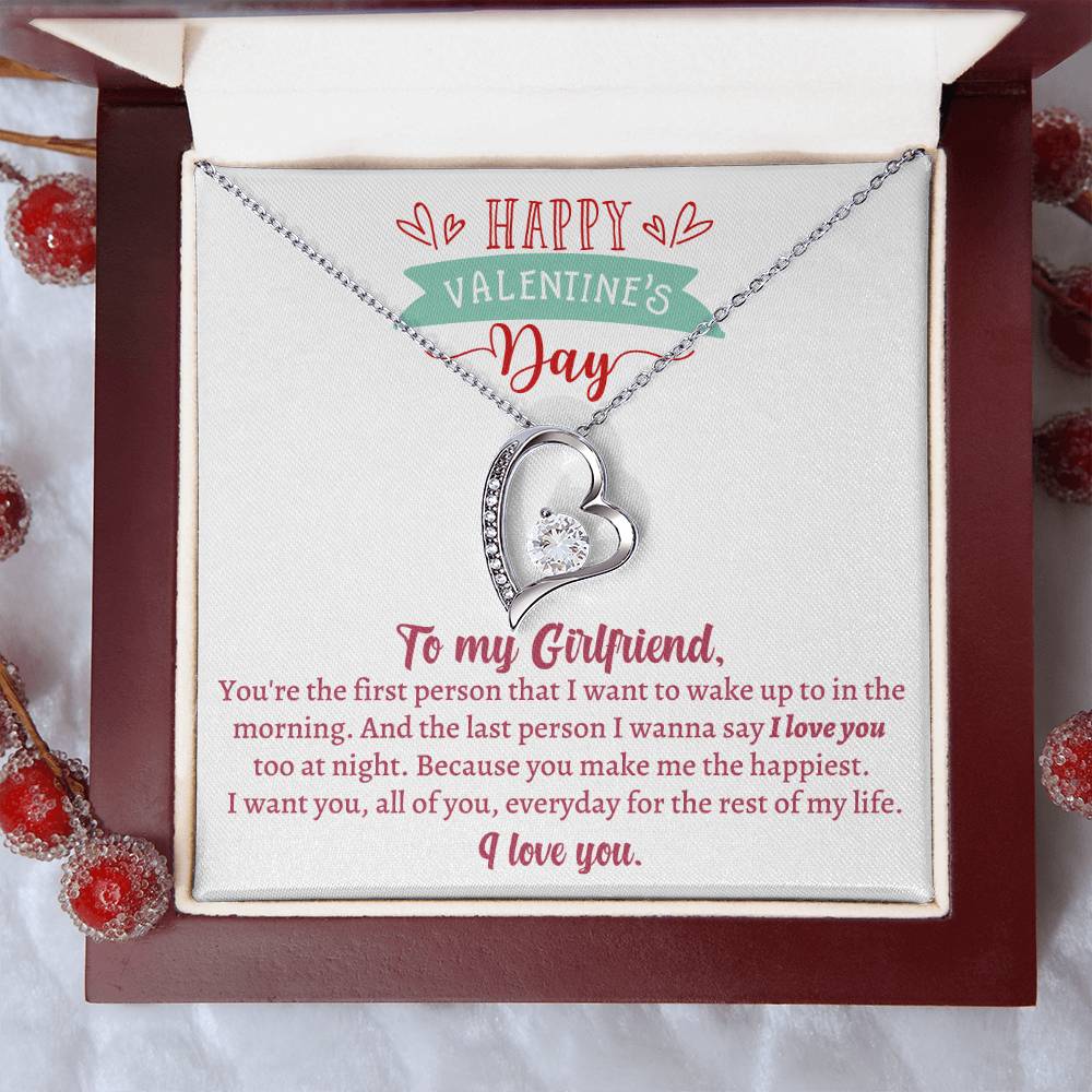 Valentine's Gift For Girlfriend You Make Me The Happiest. 1 Forever Love Necklace