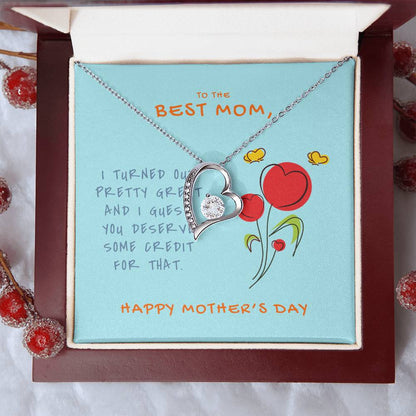 Gift For Mom Forever Love Necklace With Message Card Forever Love Necklace