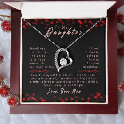 Forever Love Necklace - To My Baby Girl From Mom Forever Love Necklace