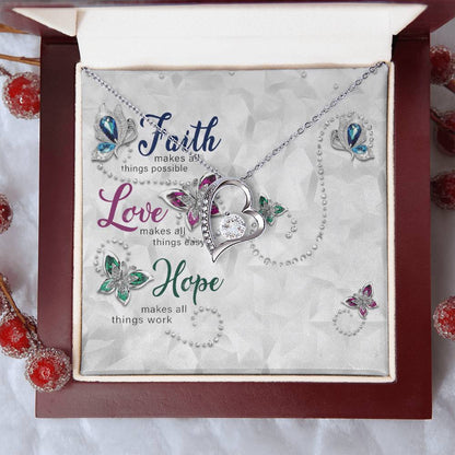Butterfly Faith Customize Forever Love Necklace