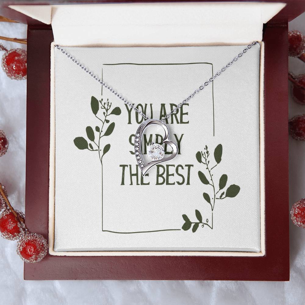 You Are Simply The Best Mother's Day Wife Girlfriend Forever Love Necklace