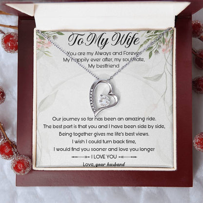 Forever Love To My Wife Necklace From Husband Anniversary Gift For Wife Birthday Gift For Wife Gift For Wife Necklace For Wife Forever Love Necklace