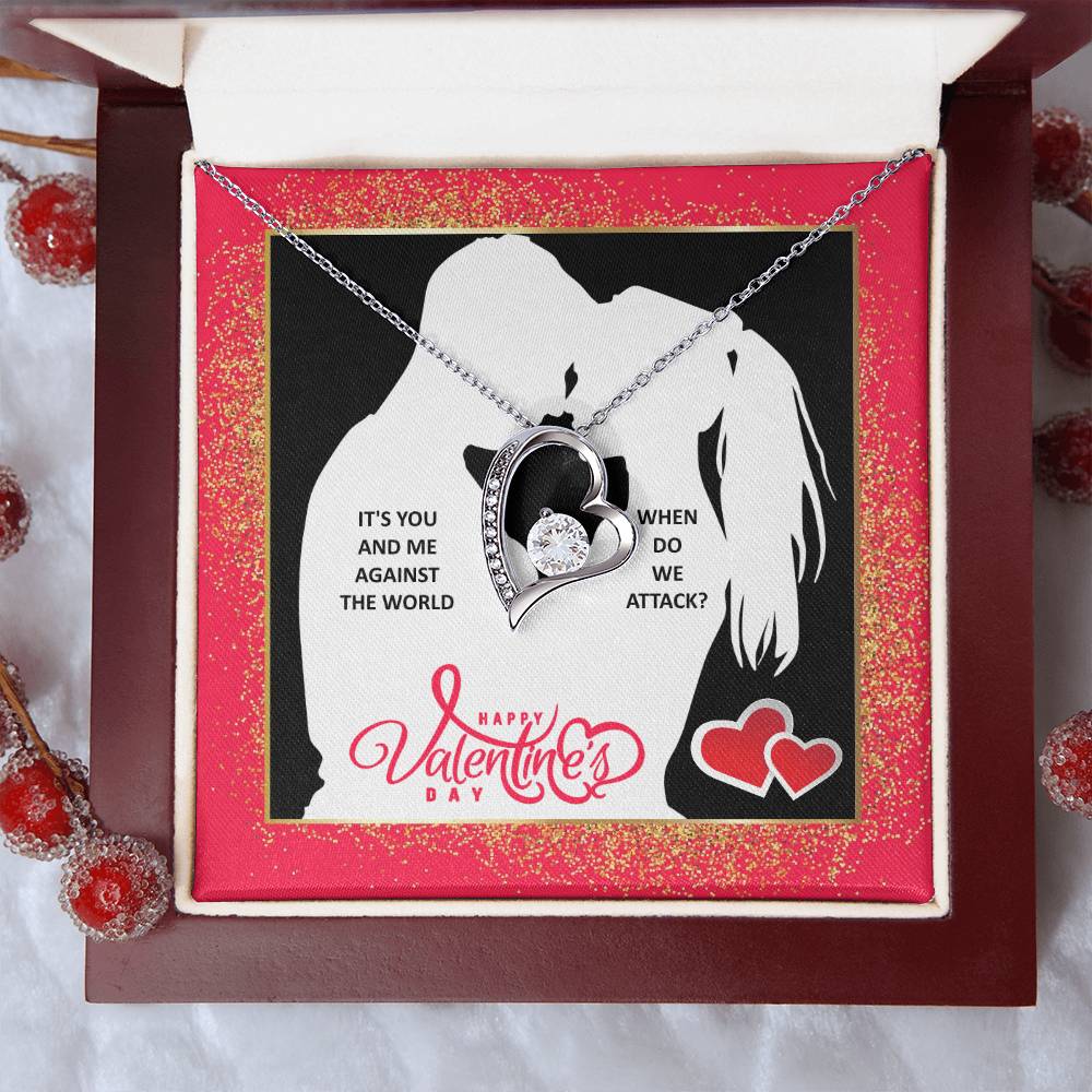 You And Me Against The World Forever Love Necklace Forever Love Necklace