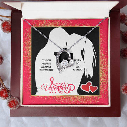 You And Me Against The World Forever Love Necklace Forever Love Necklace