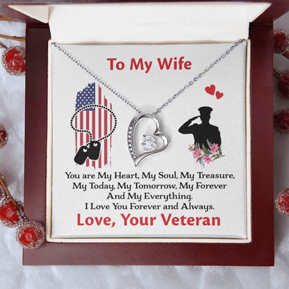 Veteran's Wife Forever Love Necklace