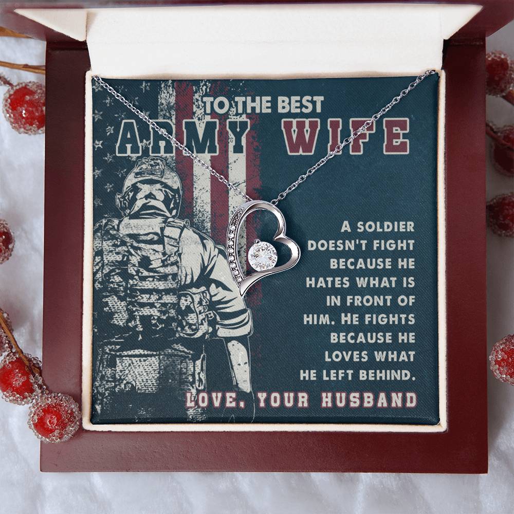 Forever Love Necklace - To The Best Army Wife Forever Love Necklace