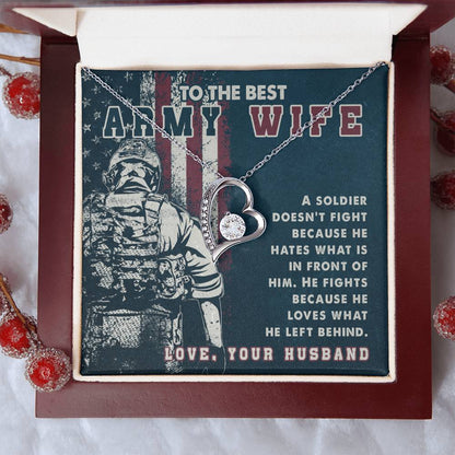 Forever Love Necklace - To The Best Army Wife Forever Love Necklace