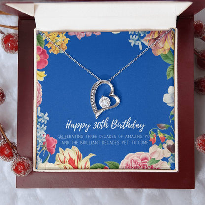 30th Birthday Gifts For Daughter Necklace For Daughter 3 Decade Jewelry 30 Years Old 30th Birthday Gift Necklace Forever Love Necklace