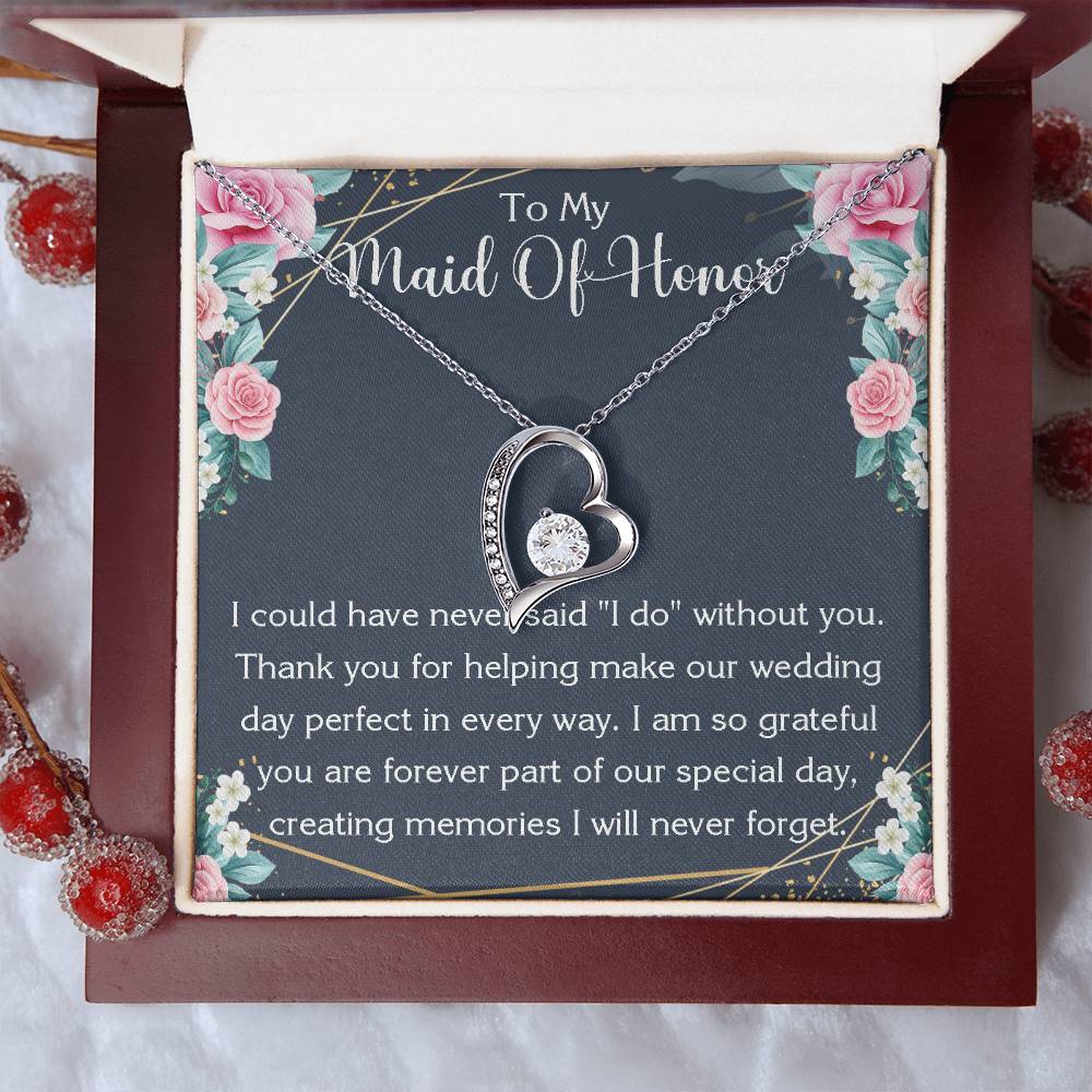 Forever Love Necklace Maid Of Honor Giftpersonalized Thank You For Being My Maid Of Honor Necklace Maid Of Honor Thank You Gift From Forever Love Necklace