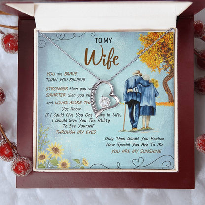 To My Wife Beauty Necklace Mother's Day Gift From Husband Anniversary Gift For Wife Birthday Gift For Wife Gift For Wife Necklace For Forever Love Necklace