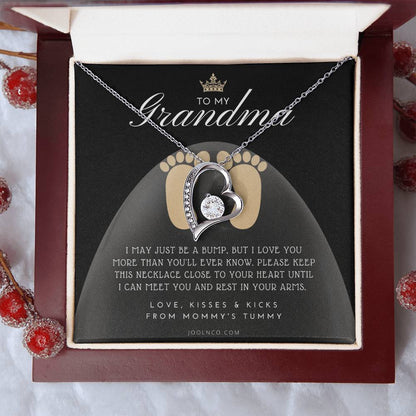 First Time Grandma Gifts Mothers Day Gift New Grandma Necklace I May Just Be A Bump But I Love You More Than You Ever Know Baby Shower Forever Love Necklace