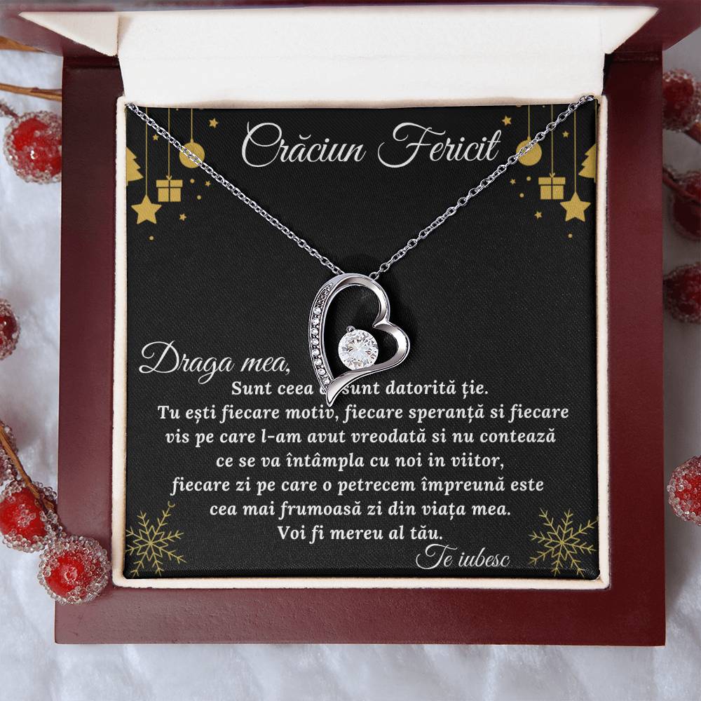 Cr?ciun Fericit Draga Meacadou Pentru Iubit? Sau So?ie 1 Forever Love Necklace