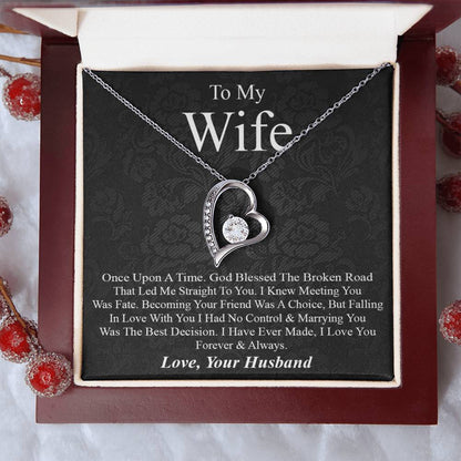 To My Wife The Best Decision 1 Forever Love Necklace