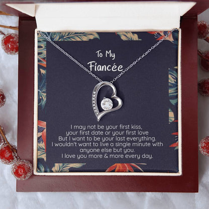 Fiancee Your Last Everything 14k White Gold Or 18k Yellow Gold Finish Heart Pendant Necklace Forever Love Necklace