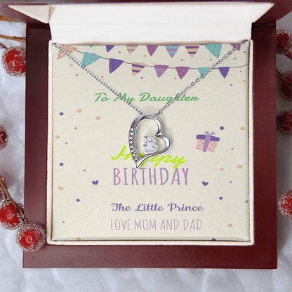 Daughter Birthday Gift From Mom Happy Birthday Sweetheart Infinity Necklace Gift From Mom To Daughter Granddaughter Forever Love Necklace