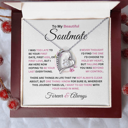 Forever Love Necklace To My Soulmate Never Thought I'D Find The One Forever Love Necklace