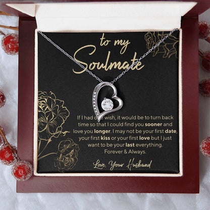 To Soulmate From Husband Heart Pendant Necklace 1 Forever Love Necklace
