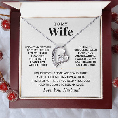 To My Wife Necklace, Christmas Gift For Wife, Christmas Gifts For Her, Wife Gift Forever Love Necklace
