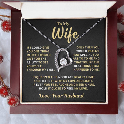 Wife Gift, Love And Light Forever Love Necklace Forever Love Necklace
