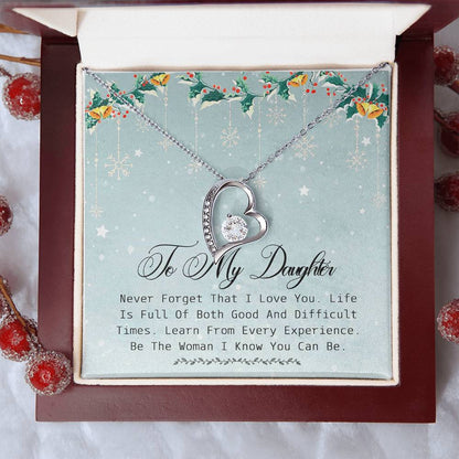 Daughter Gift Necklace Daughter Gift From Mom Daughter Birthday Gift Daughter Necklace Daughter Gift To My Daughter Forever Love Necklace