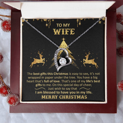 To My Wife Christmas Forever Love Necklace