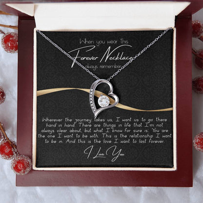 To My Wife Forever Necklace When You Wear This Necklace Always Remember. . . 1 Forever Love Necklace