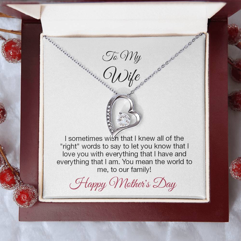 To My Wife Necklace Anniversary Gift For Wife Gift For Wife Necklace For Wife Birthday Gift For Wife Gift For Wife Birthday Forever Love Necklace