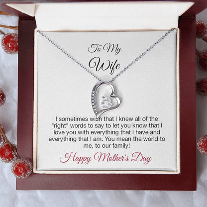 To My Wife Necklace Anniversary Gift For Wife Gift For Wife Necklace For Wife Birthday Gift For Wife Gift For Wife Birthday Forever Love Necklace