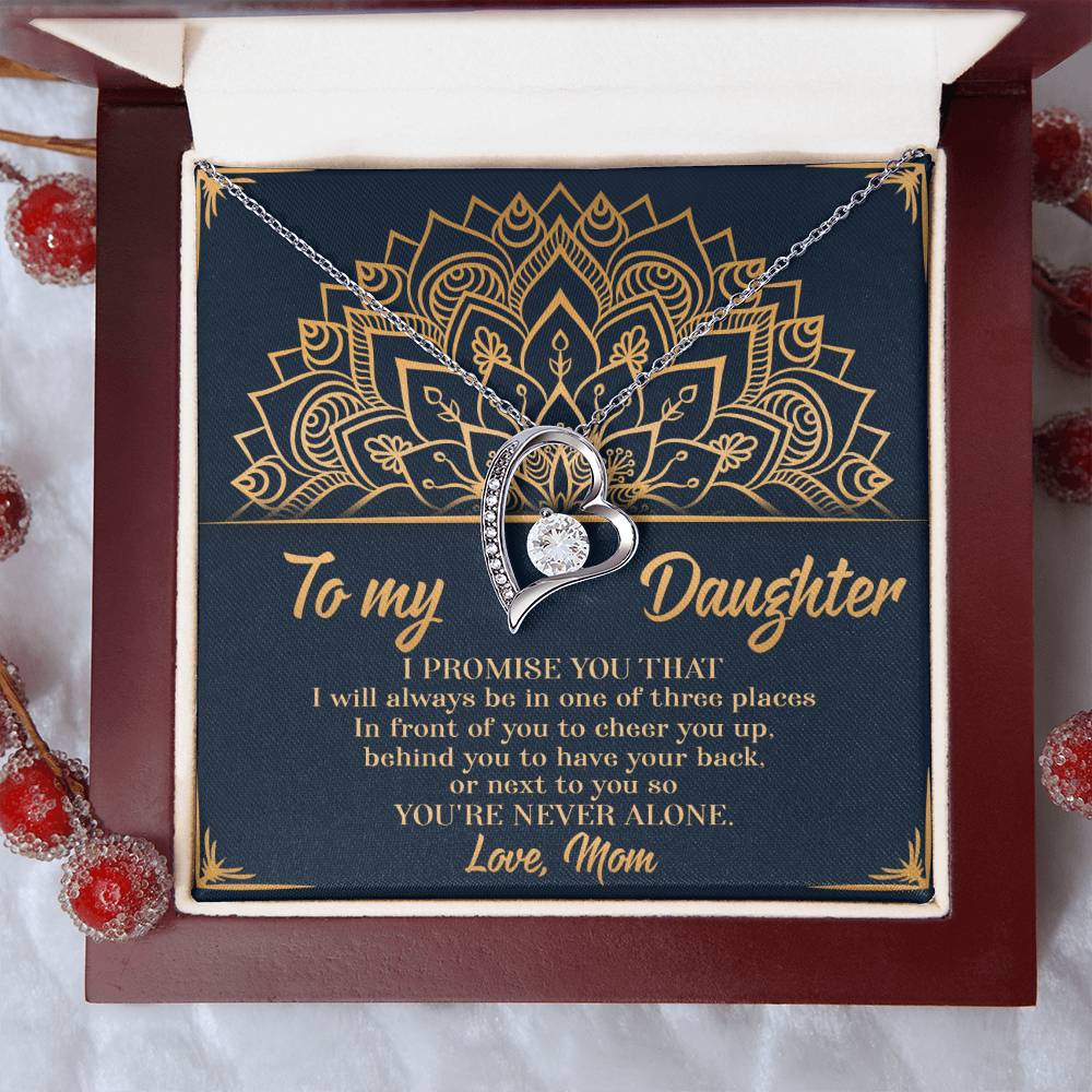 You're Never Alone Great Gift For Daughter 1 Forever Love Necklace