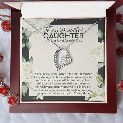 Bride Gift From Mom To Daughter On Wedding Day Gift For Daughter On Wedding Day From Mother Forever Love Necklace