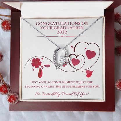Class Of 2022 Gift Necklace For Daughter Graduation Necklace For Granddaughter Graduation Gifts For Her Forever Love Necklace
