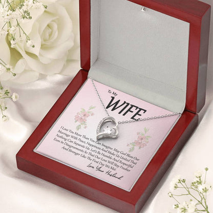 To My Wife I Love You More Forever Love Necklace