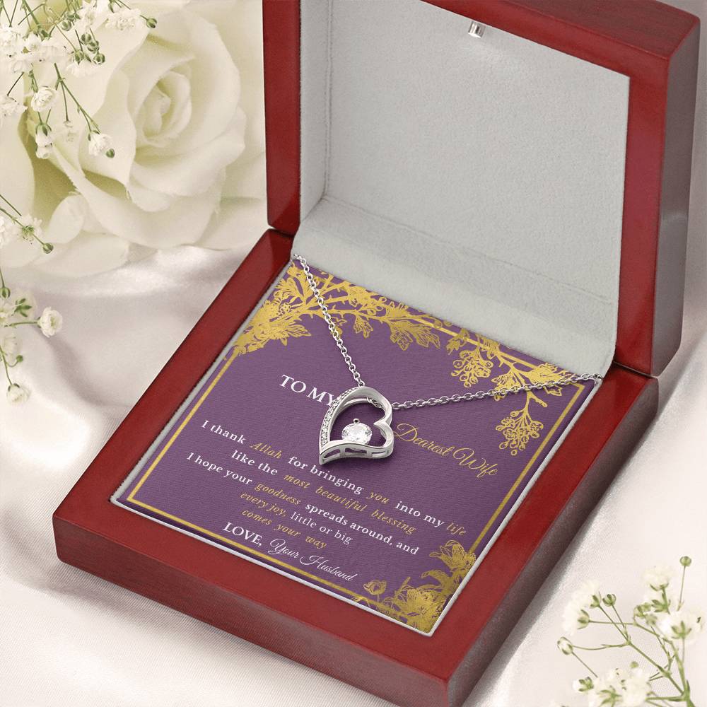 Exquisite Eid Gift To Wife- Forever Love Necklace - Gift From Allah Forever Love Necklace