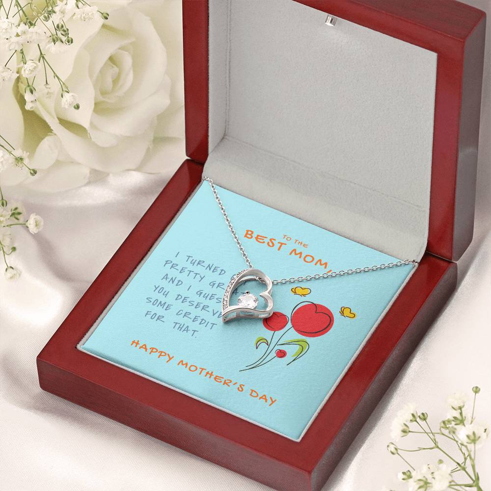 Gift For Mom Forever Love Necklace With Message Card Forever Love Necklace