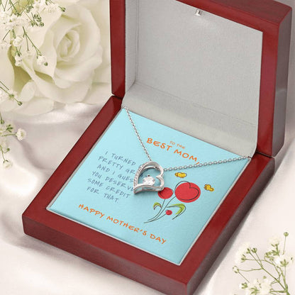 Gift For Mom Forever Love Necklace With Message Card Forever Love Necklace