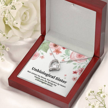 Unbiological Sister Necklace Forever Love Necklace