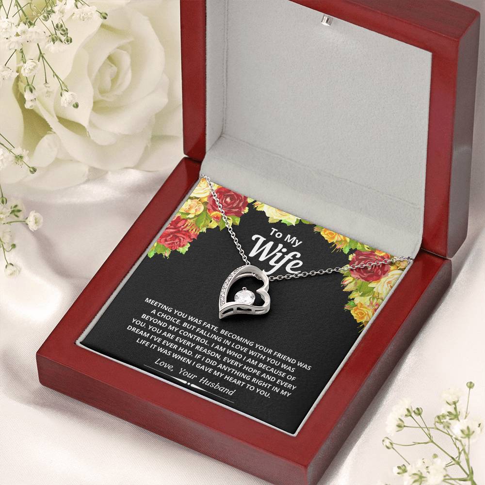 To My Wife Gave My Heart Necklace 1 Forever Love Necklace