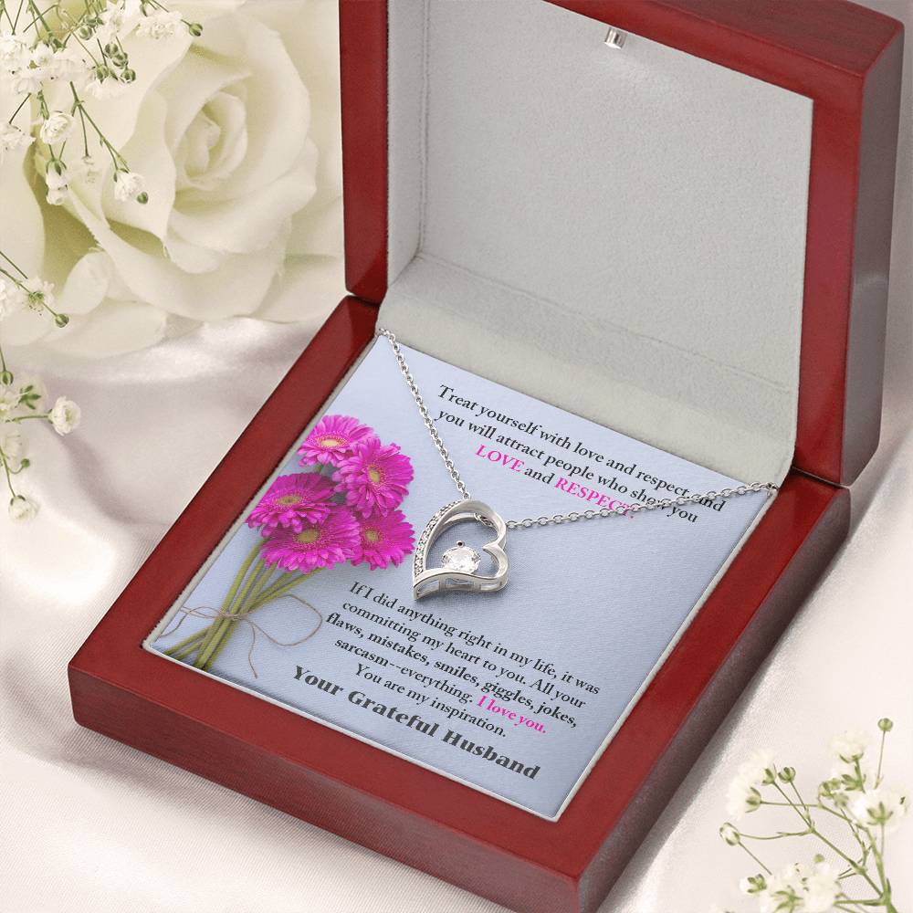 To My Wife Necklace Valentines Day Wedding Anniversary Birthday Romantic Sentimental Gift For Wife Alluring Necklace Forever Love Necklace