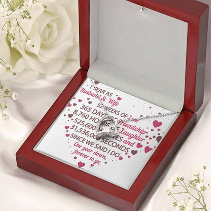 1st Anniversary Gift For Husband And Wife 1st Anniversary Gifts Forever Love Necklace
