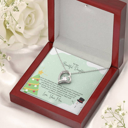 Daughters Gift From Mom Special Christmas Message Card Custom Gift From Mom Ss120 1 Forever Love Necklace