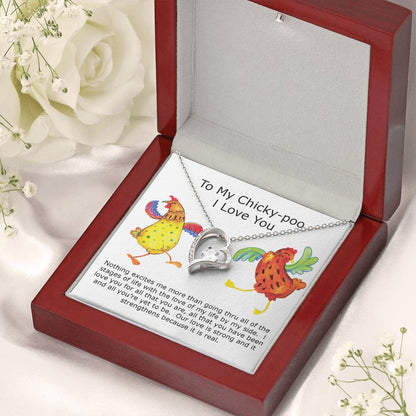 Chicky-Poo Dancing Queen I Love You Necklace Gift For Wife Soulmate Forever Love Necklace