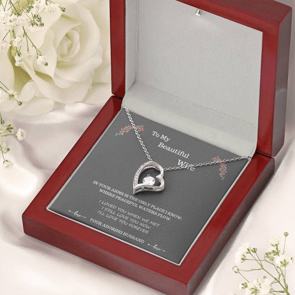 To My Wife Where Peaceful Waters Flow 1 Forever Love Necklace