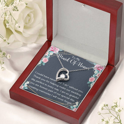 Forever Love Necklace Maid Of Honor Giftpersonalized Thank You For Being My Maid Of Honor Necklace Maid Of Honor Thank You Gift From Forever Love Necklace