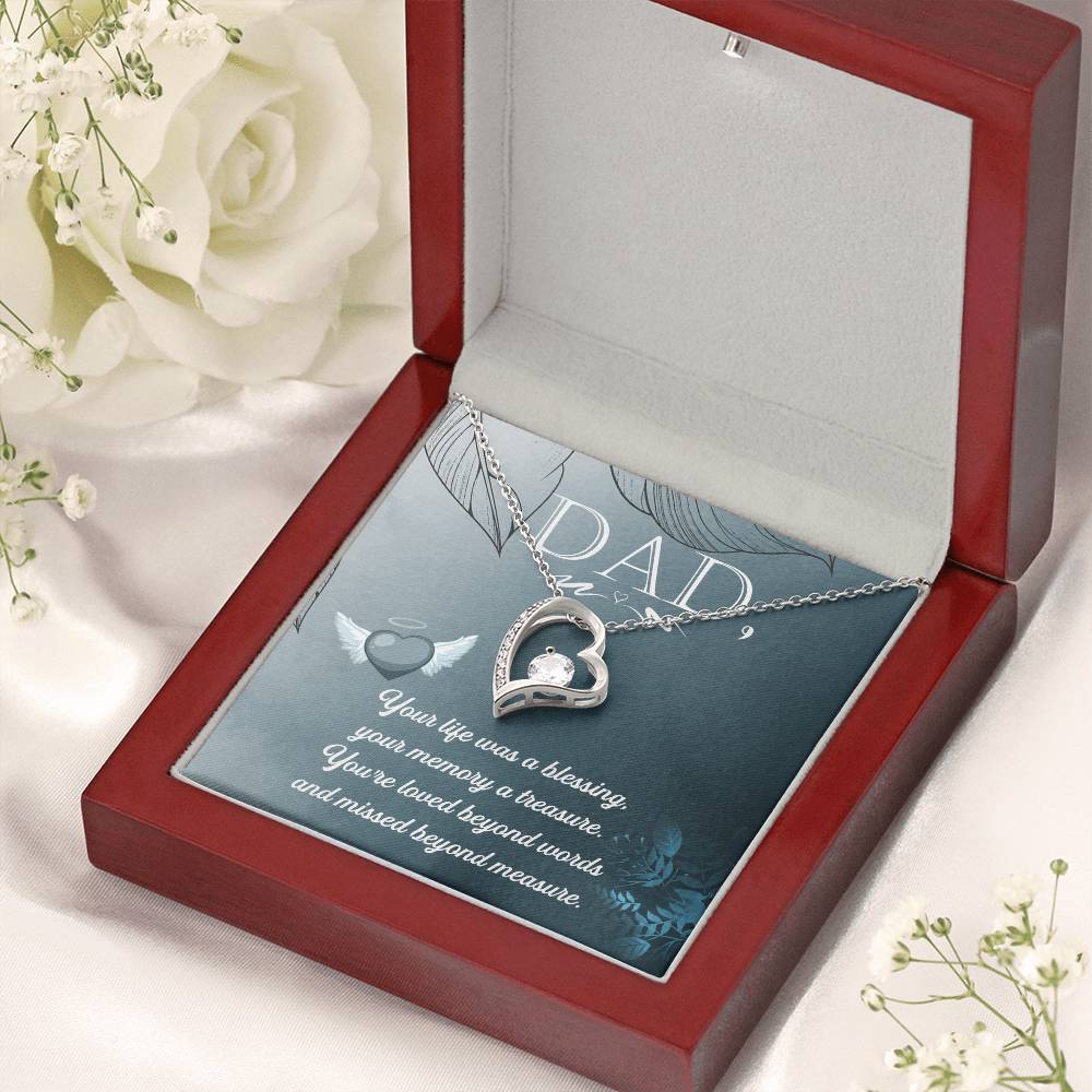 Dad - Your Life Was A Blessing - Necklace Forever Love Necklace