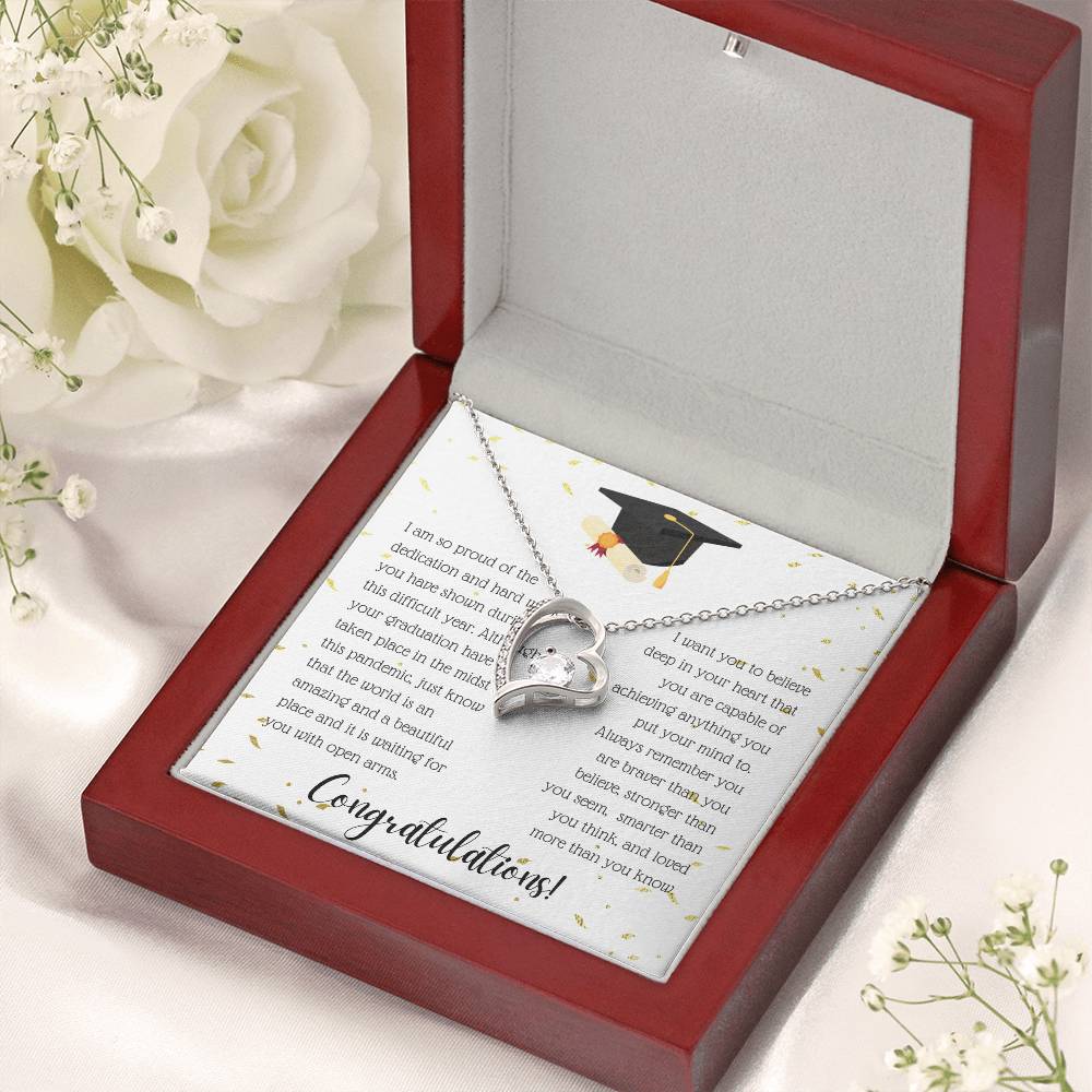 Congratulations I Am So Proud Of You Birthstone Necklace - Graduation Gift Necklace Graduation Gift For Her College Graduation Forever Love Necklace